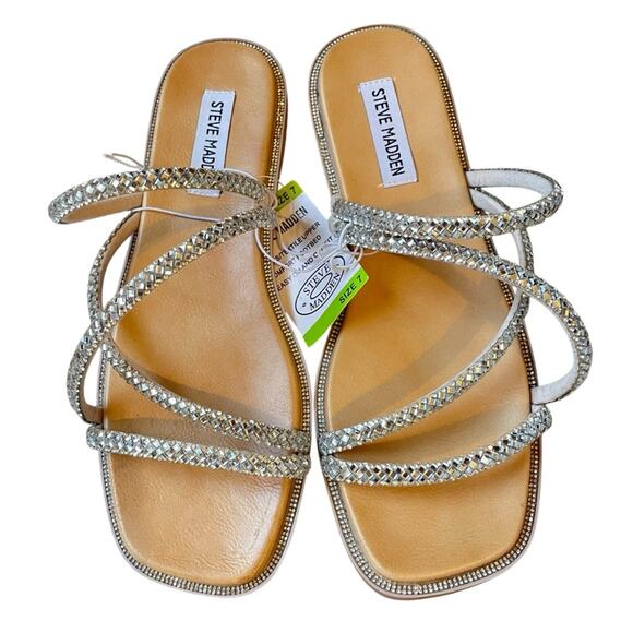 Steve Madden Women's Spice Bling Square Open Toe Slide-On Sandal NWT Size 7‎ - Picture 12 of 12